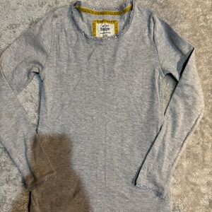 Boden Light Gray Long Sleeve Tee 9-10